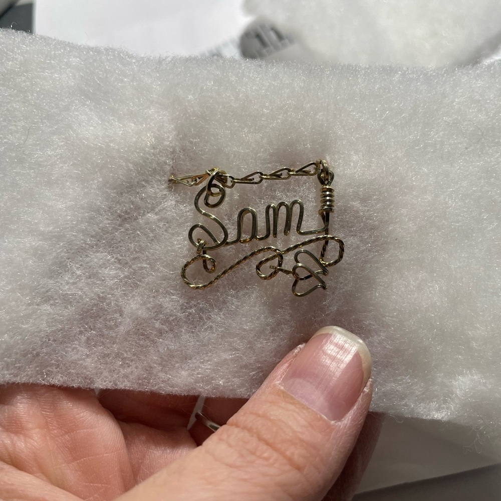 Gold Wire Name necklace